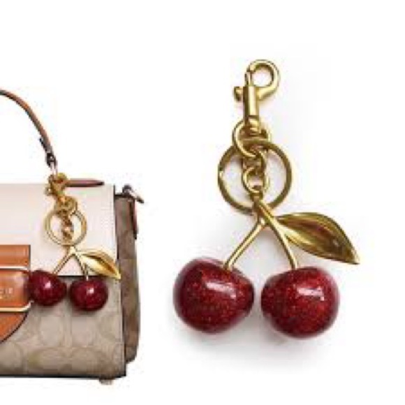 Original Coach Red and Gold Cherry Key Holder - Picture 4 of 15